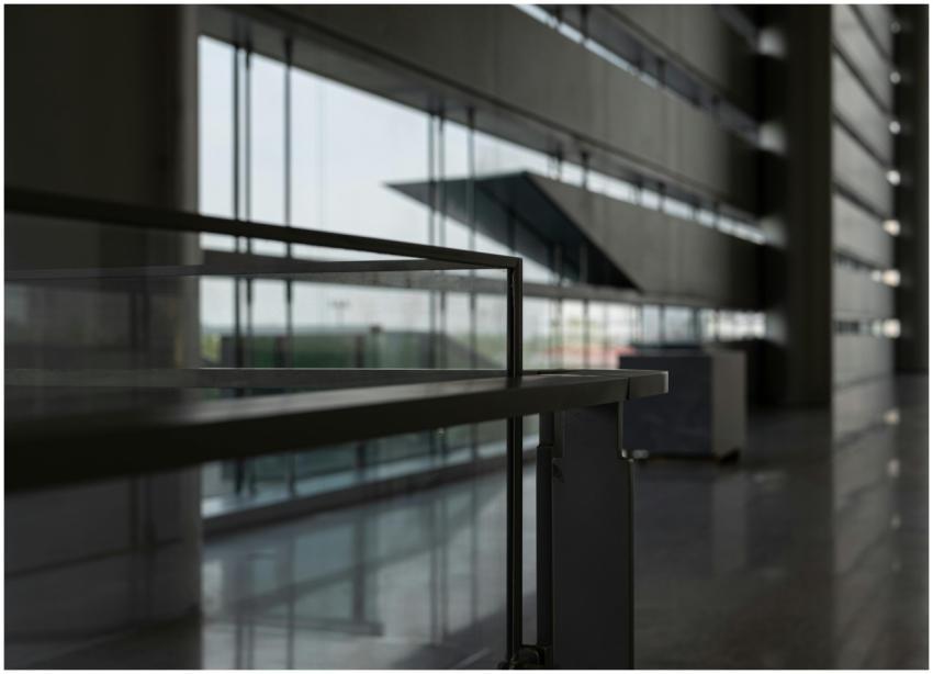 Sleek modern hallway in Shanghai featuring expansi