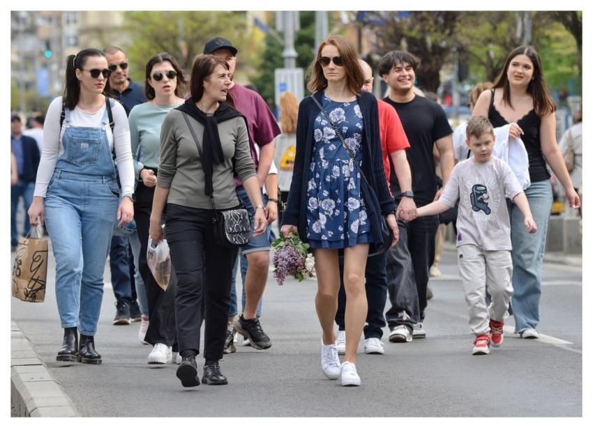 People Group Walk Promenade