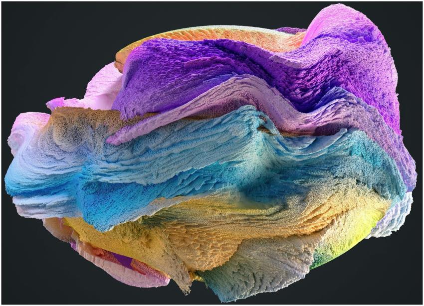 Explore this vivid abstract sculpture featuring bo