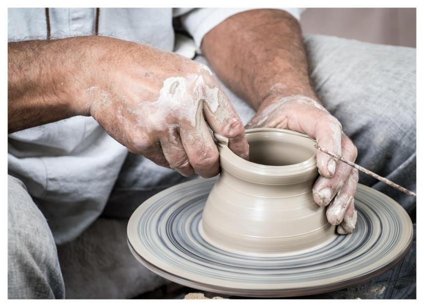 Pottery Handmade Hands Cup