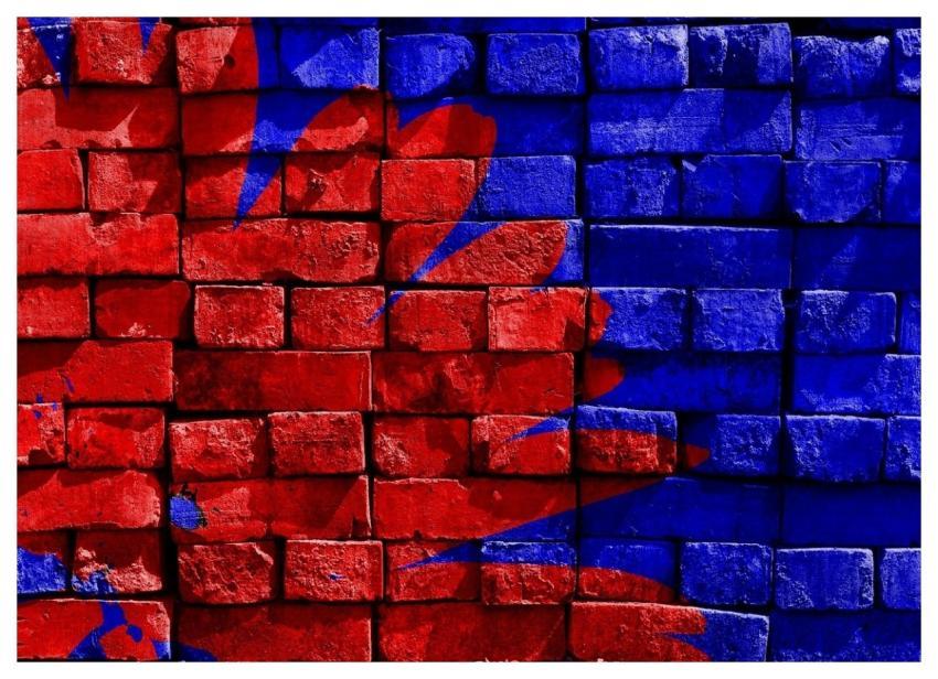 Blue Red Painted Hd Wallpaper