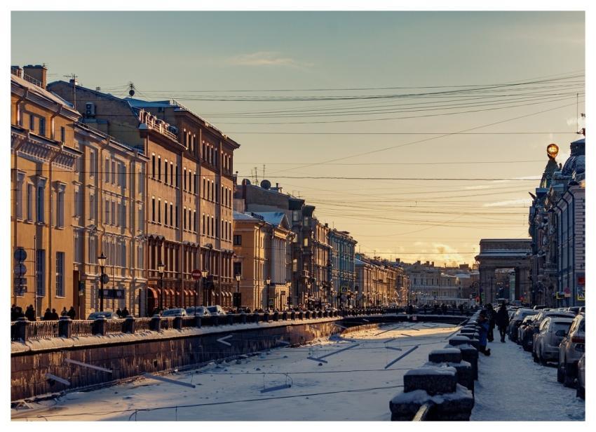 River Embankment St Petersburg Winter
