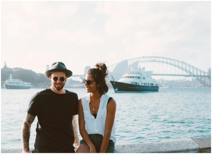 A happy couple enjoying a sunny day by Sydney Harb