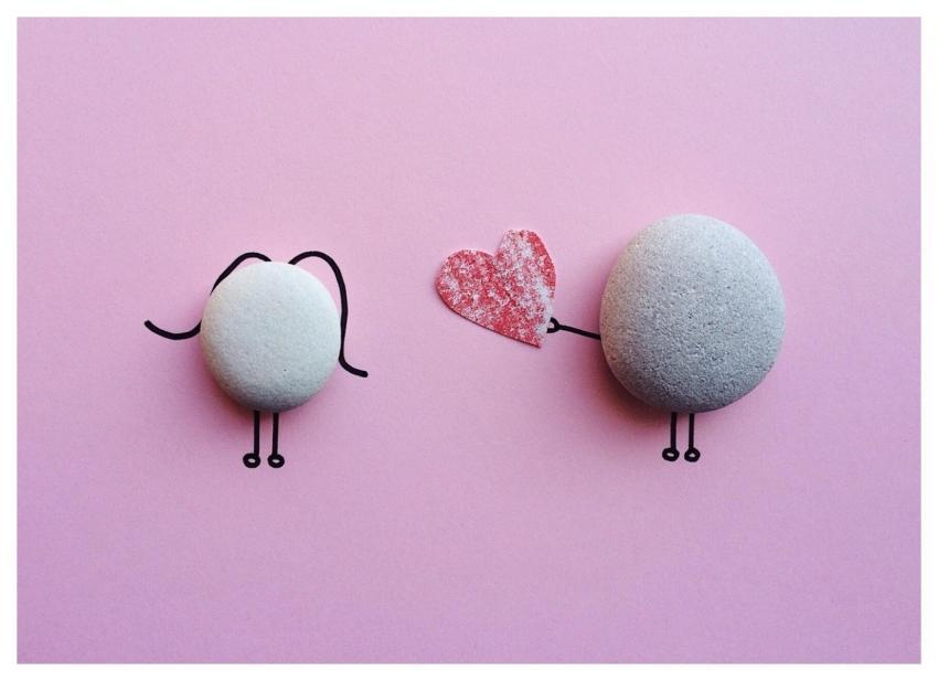 Valentine's Day Rock Art Craft