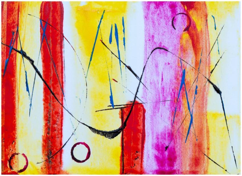 Colorful abstract expressionism artwork with bold