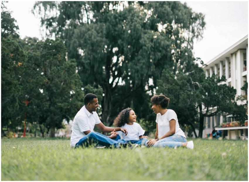 A happy black family enjoying quality time togethe