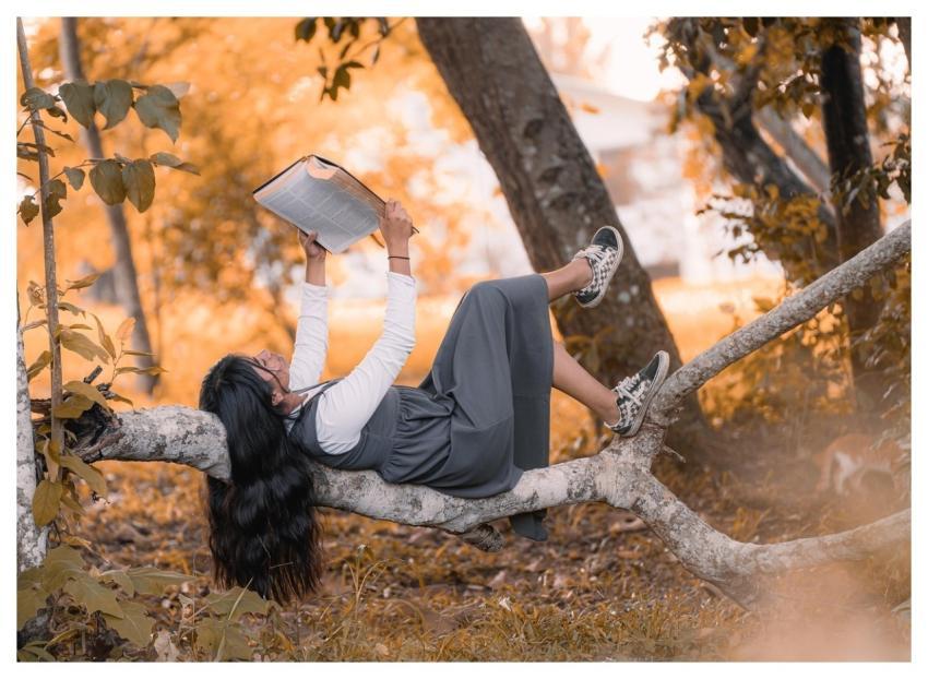 Girl Book Reading Study