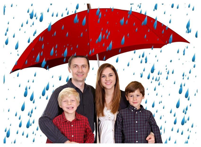 Family Umbrella People Health