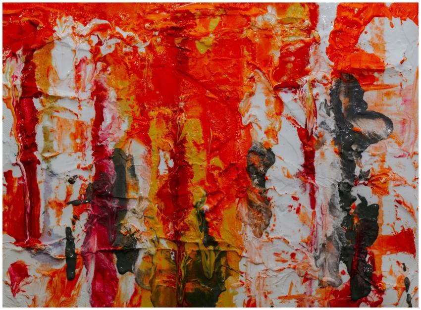 Dynamic abstract art with bold colors and textures