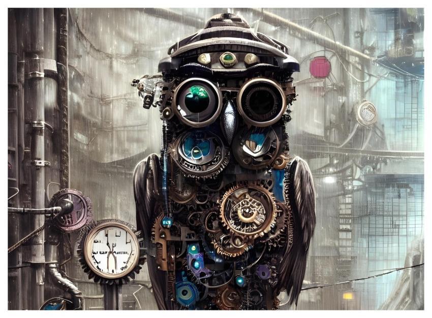 Owl Steampunk Art Nature