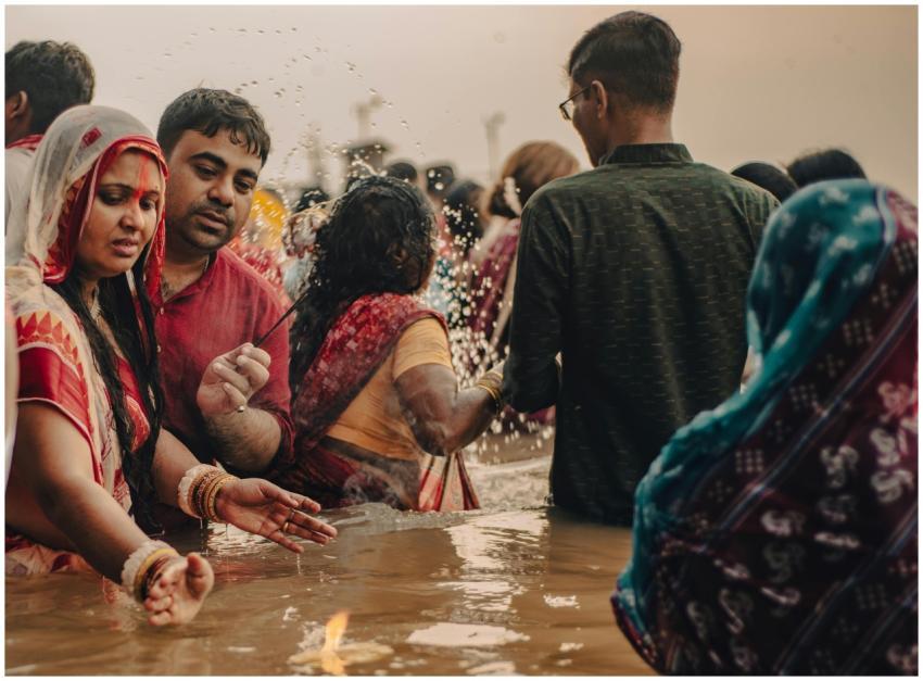 Devotees Participating Water Ritual