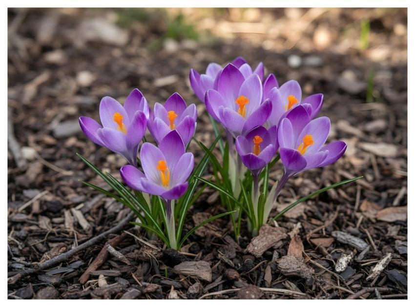 Crocus Purple Flowers Spring Flowers Nature
