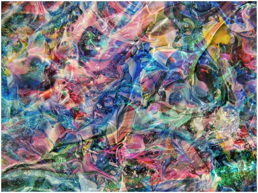Dynamic abstract art with vivid colors and swirlin
