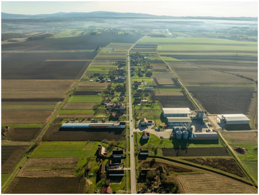 Aerial Rural Landscape Garesnica