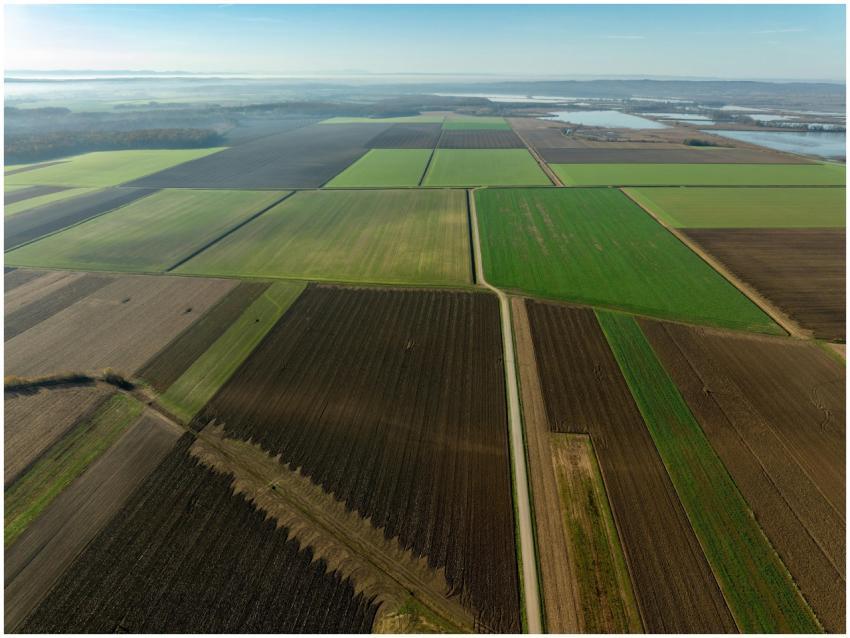 Aerial Agricultural Fields Croatia