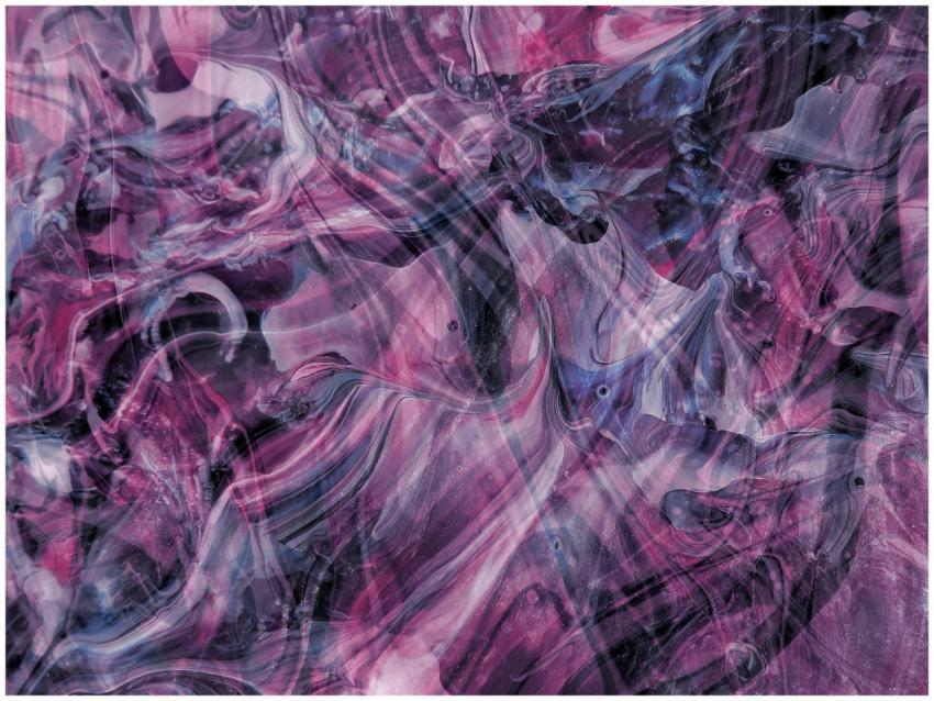 Vivid abstract painting featuring swirling shades