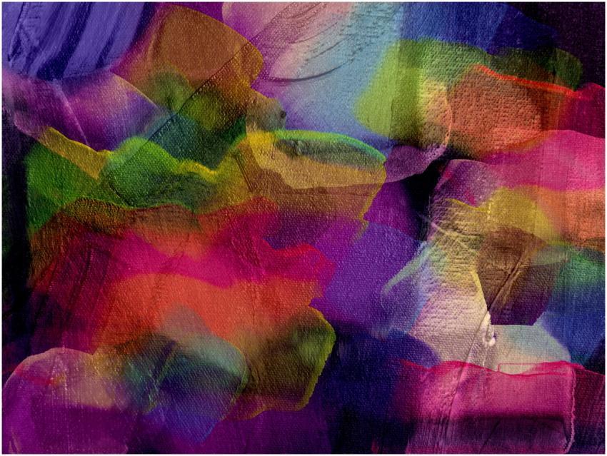 Colorful abstract digital painting with a modern e