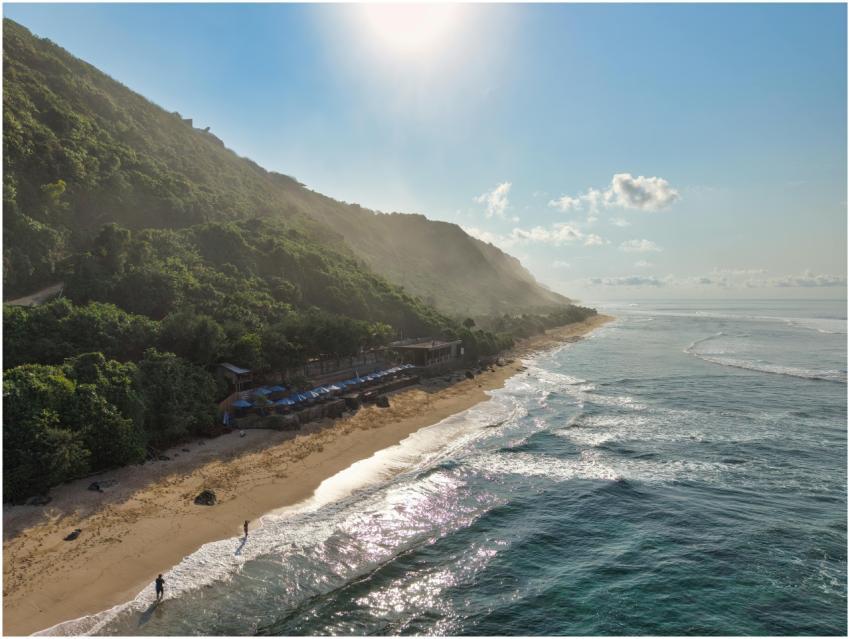 Aerial Pristine Beach Bali