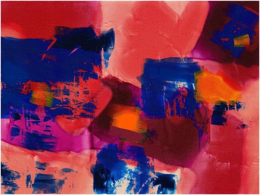 Explore bold color blocks in this dynamic abstract