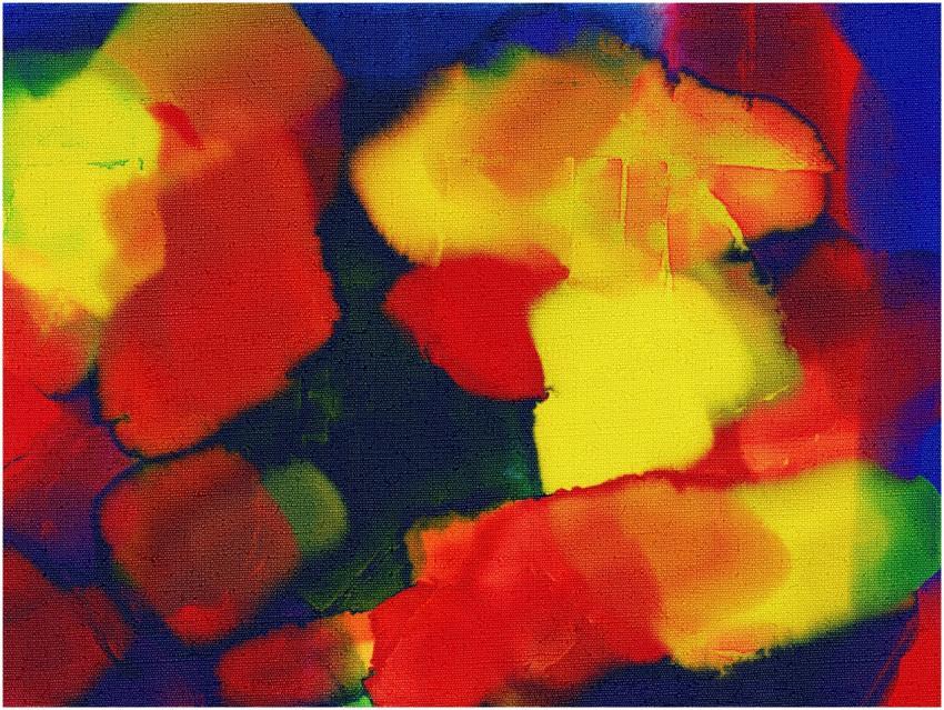 Colorful abstract expressionist painting with vivi