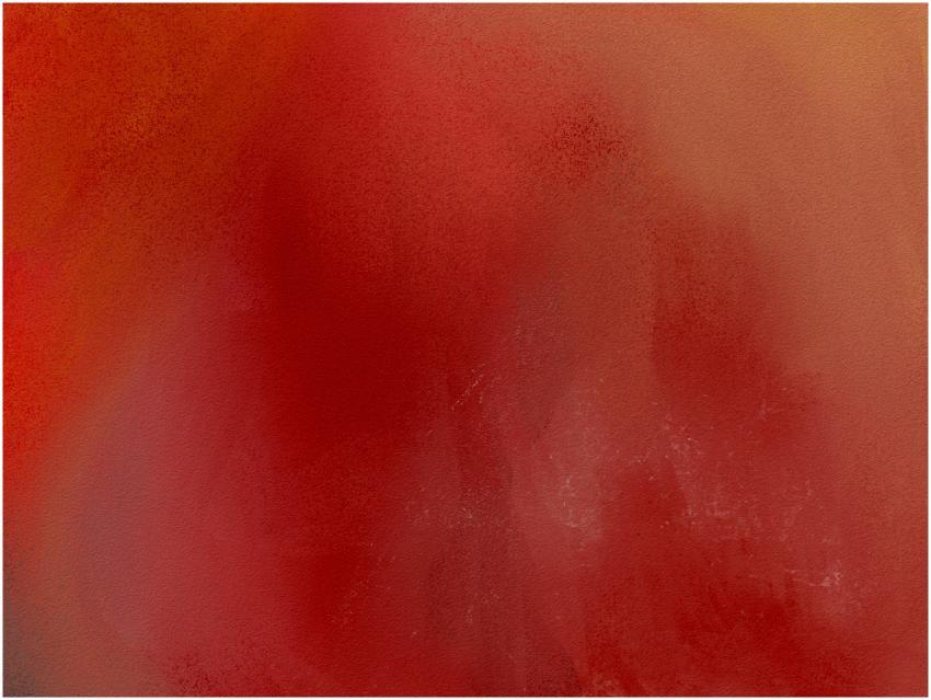 Abstract acrylic painting with warm red and orange