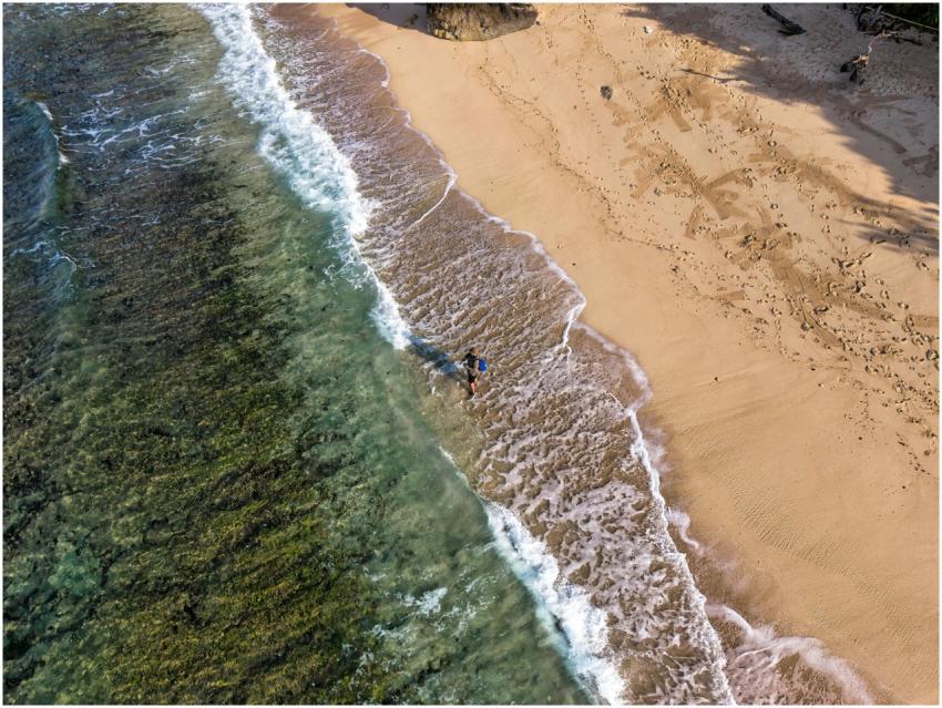Aerial Serene Bali Beach