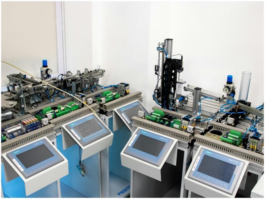 High-tech industrial automation system with contro