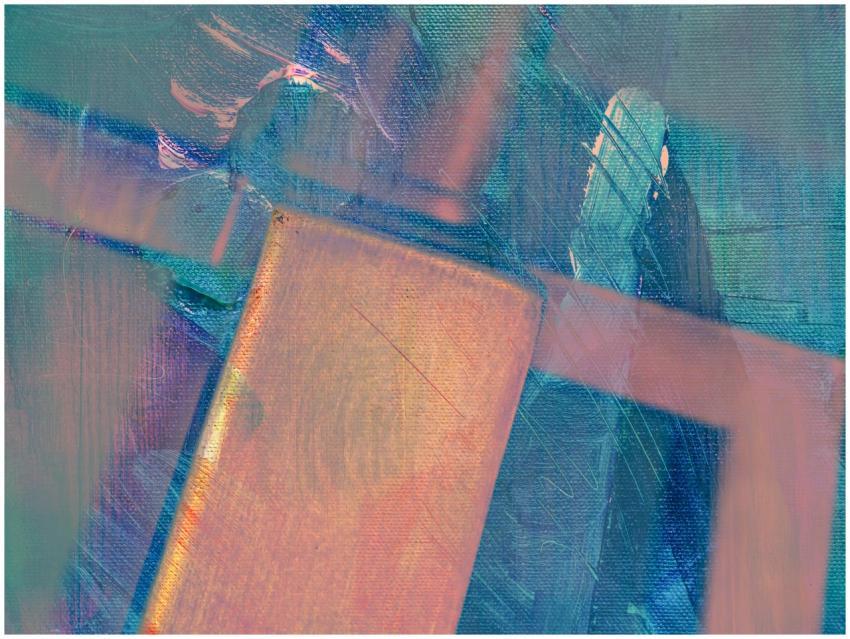 Colorful abstract acrylic painting with vibrant to