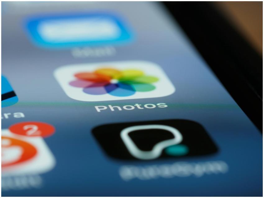 Detailed shot of smartphone screen showing app ico