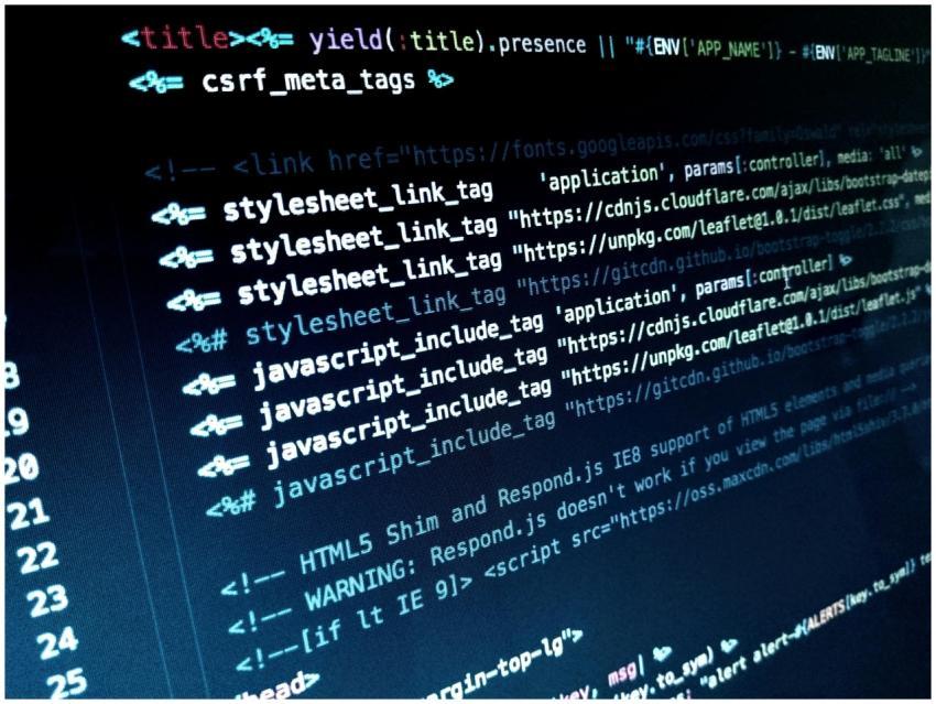 Detailed view of HTML and JavaScript code displaye