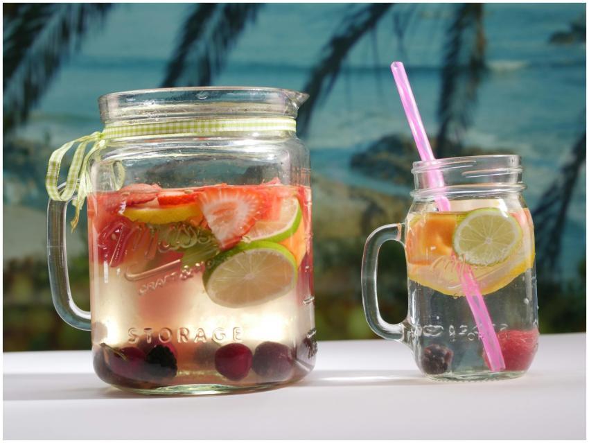 Cool off with fruit-infused water in mason jars, p
