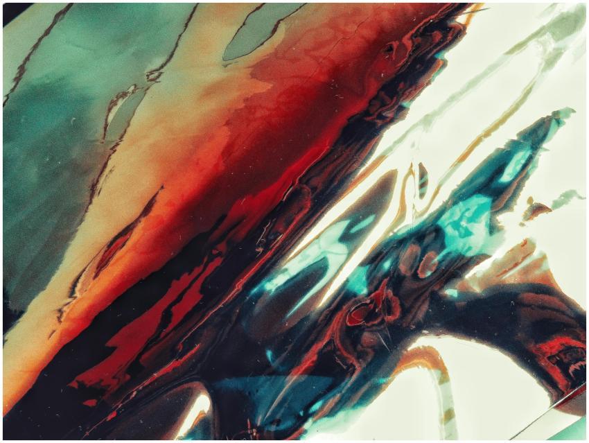 Vibrant abstract painting showcasing dynamic swirl