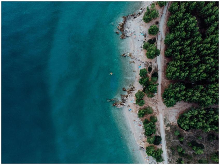 Stunning drone shot of a secluded tropical beach w