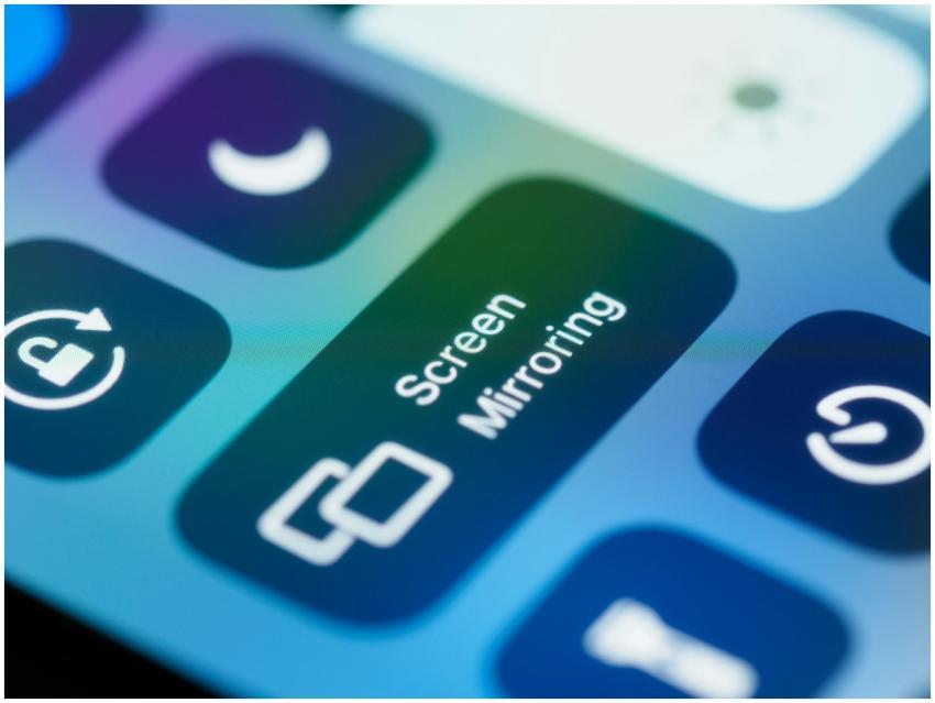 Detailed close-up of a smartphone screen highlight