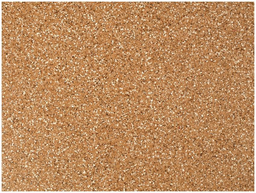 Close-up view of a granular sandstone surface text