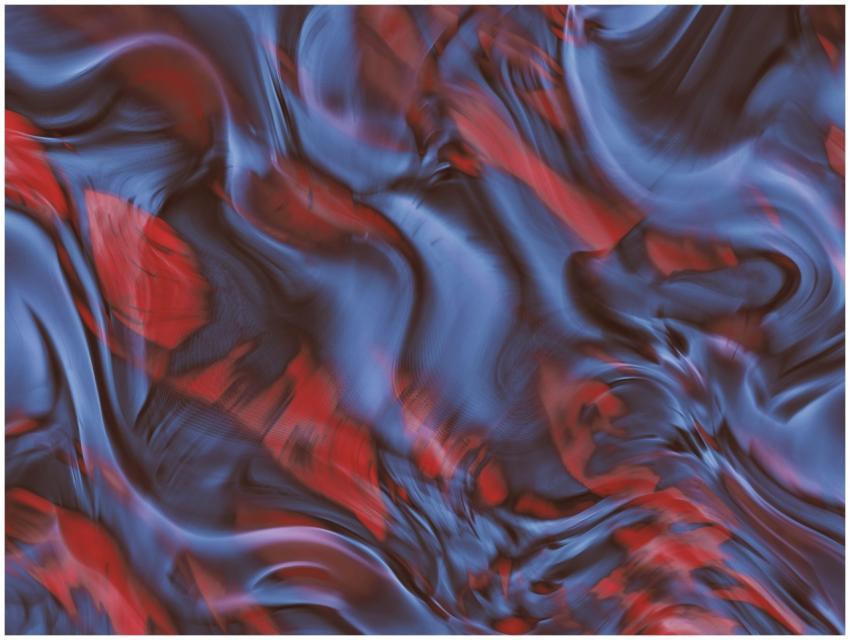 Vibrant abstract art with swirling red and blue pa