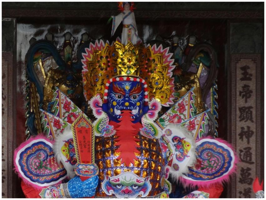 Detailed shot of a colorful traditional Chinese ce