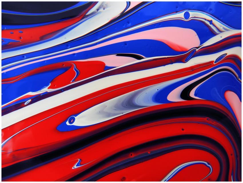 Dynamic and colorful abstract painting with vibran