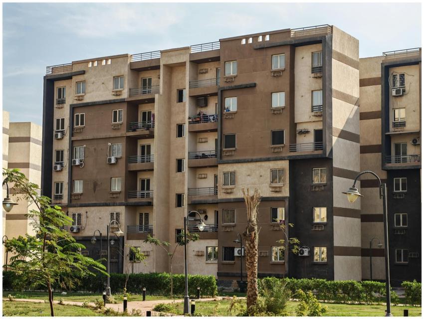 Modern Apartment Building Garden