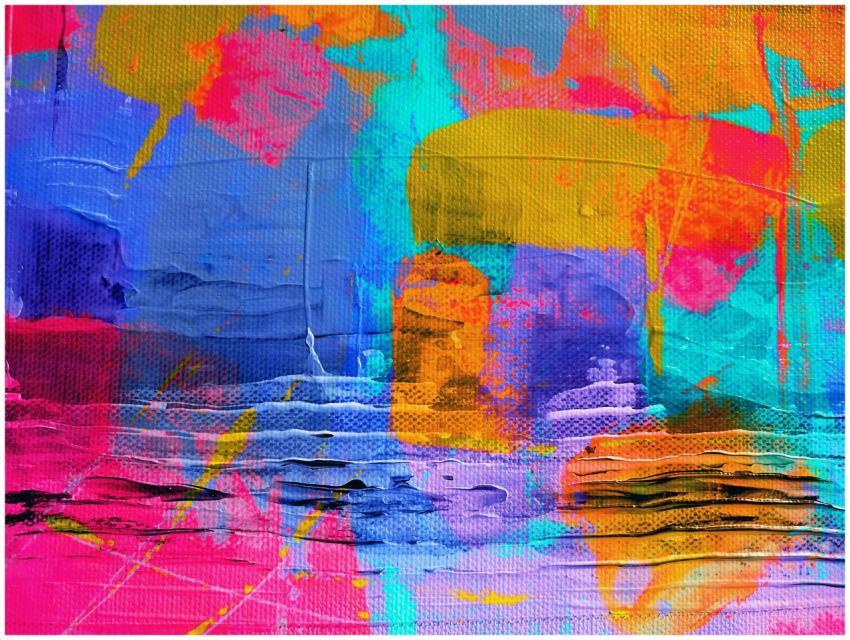 Colorful abstract painting with vivid textures and