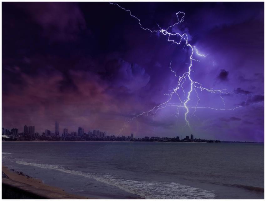 Captivating lightning storm illuminates the night