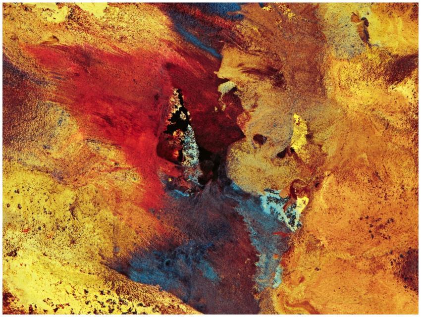 Bold and colorful abstract painting with expressiv