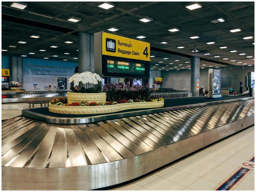 Modern baggage claim area at Suvarnabhumi Airport