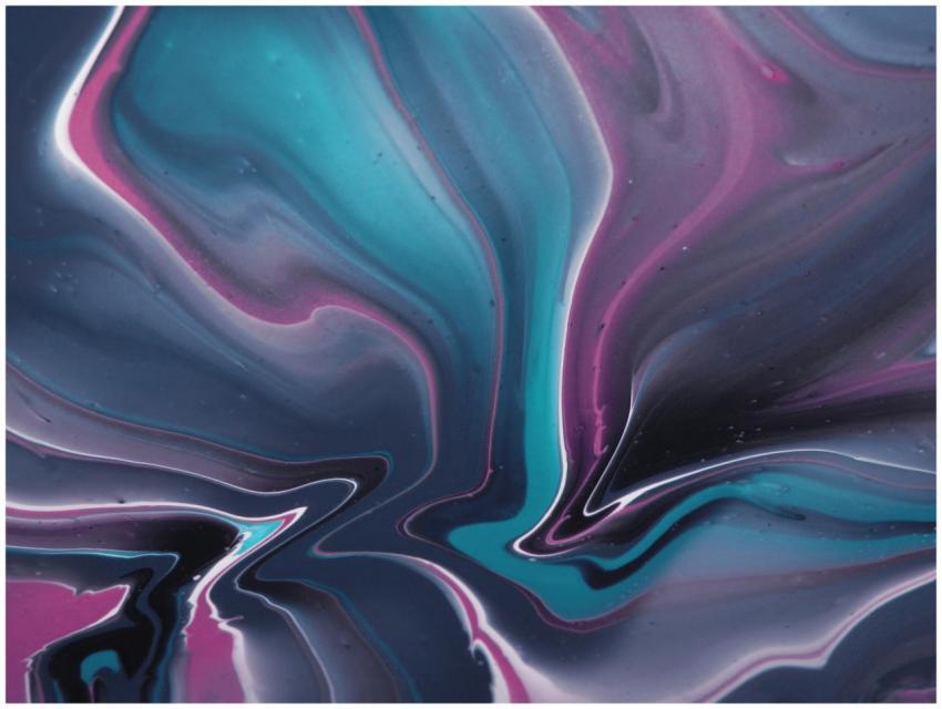 Dynamic abstract painting featuring vibrant colors