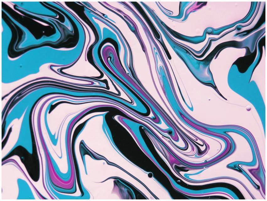 Close-up of colorful swirling abstract patterns in