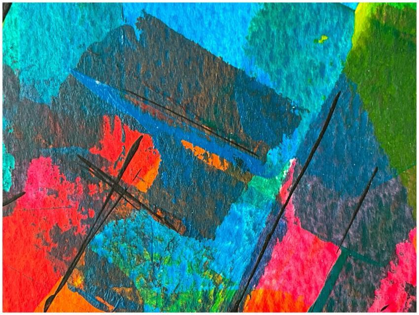 Colorful abstract painting with bold, vivid hues a