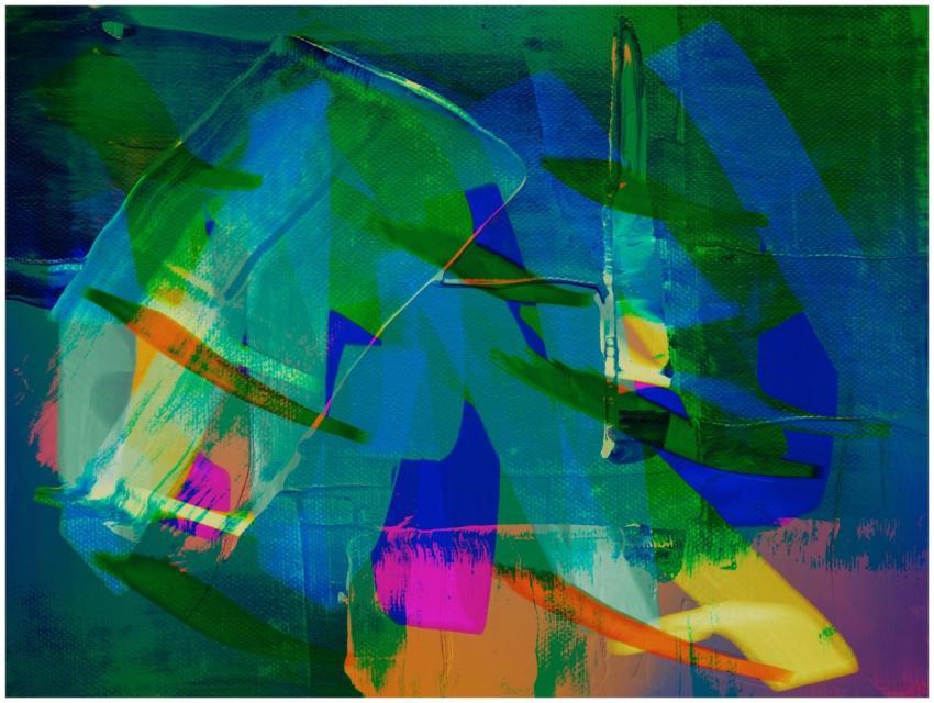 Colorful abstract artwork featuring vibrant colors