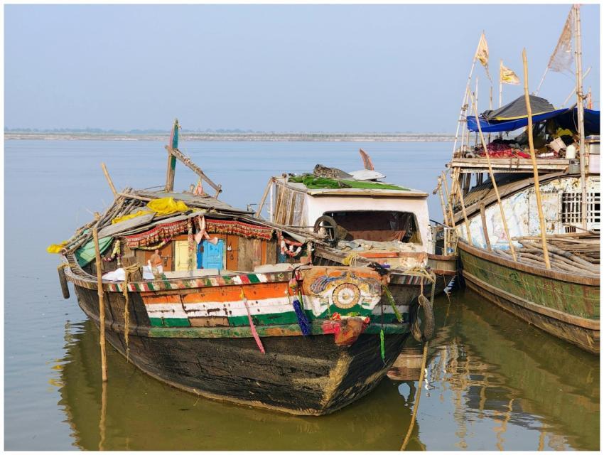 Colorful Wooden Boats Docked