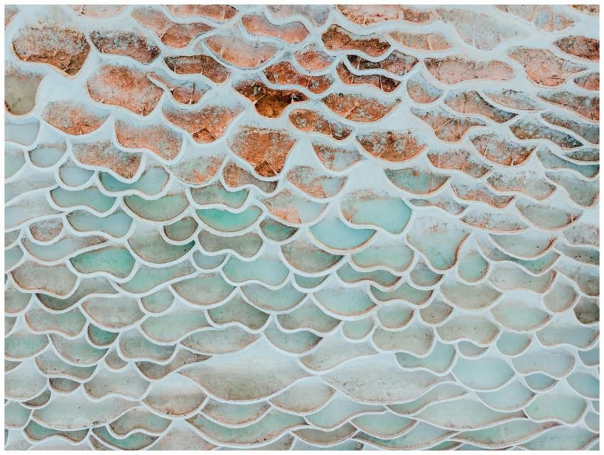 Intricate pattern of travertine formations at Eger