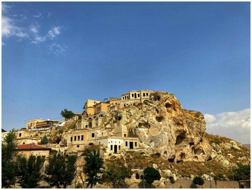 Traditional rock-cut houses in Cappadocia, Turkey,